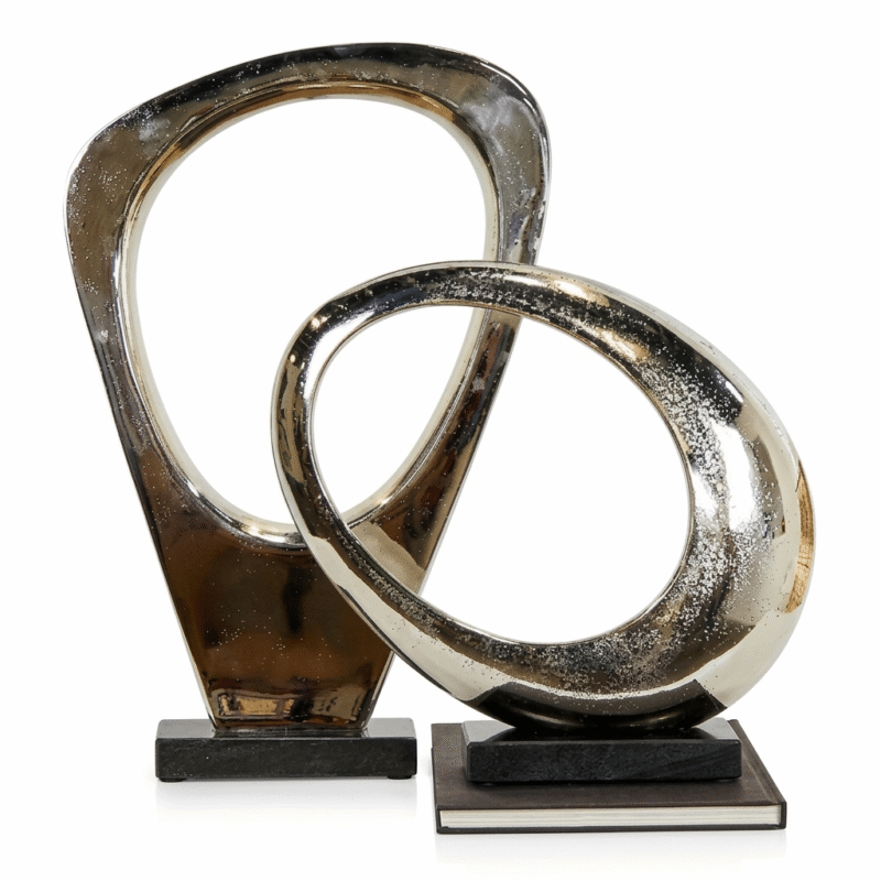 Adorno aluminio y marmol