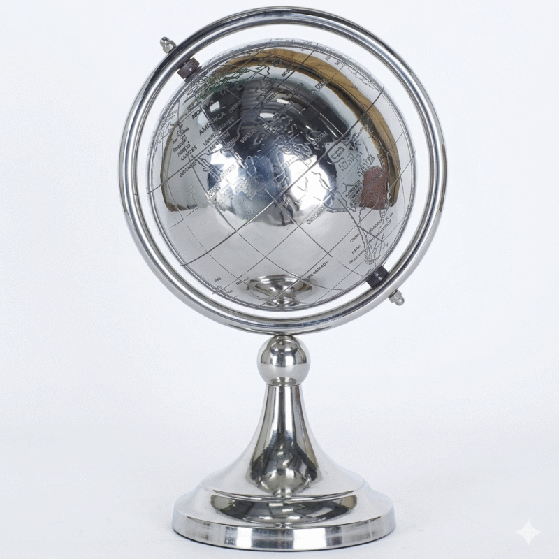 Globo terraqueo aluminio