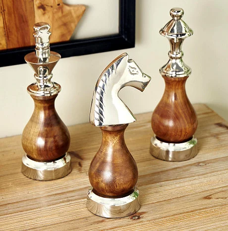 Adornos ajedrez alum/mad s/3