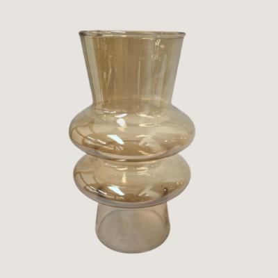 Florero cristal doble ambar