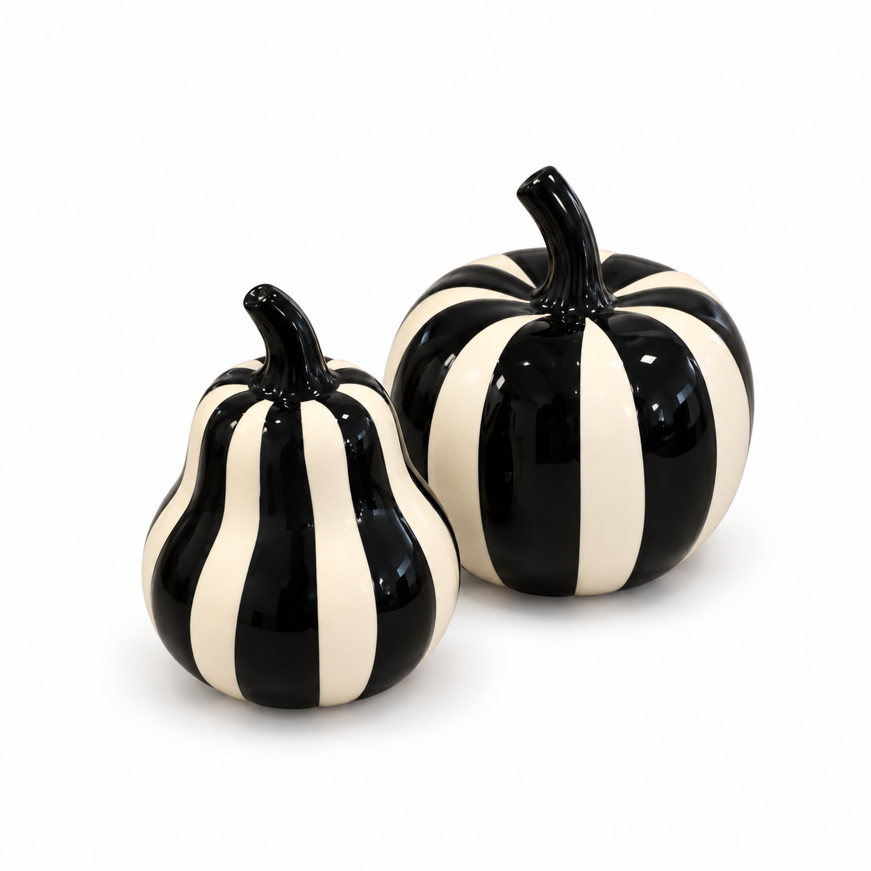 Adorno ceramica Calabaza ByN